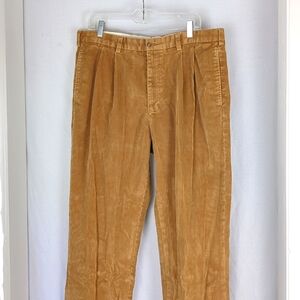 Brooks Brothers Men's Elliott Fit Pleated Wide Whale Corduroy Trousers *36/32